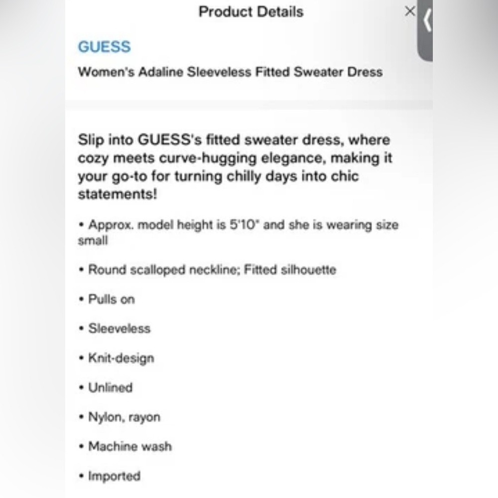 Guess Light Blue Knit Midi Dress‎ size M NWT - Picture 6 of 8